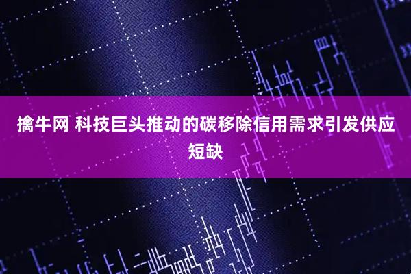 擒牛网 科技巨头推动的碳移除信用需求引发供应短缺