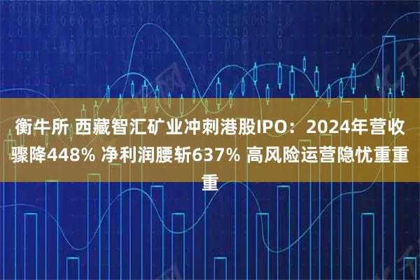 衡牛所 西藏智汇矿业冲刺港股IPO：2024年营收骤降448% 净利润腰斩637% 高风险运营隐忧重重